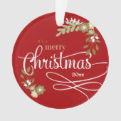 ビッグブラザーの写真/カスタム名前としての初のクリスマス オーナメント (正面)