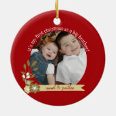 ビッグブラザーの第1回カスタムクリスマス写真/名前 セラミックオーナメント (裏面)