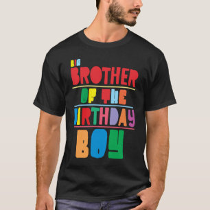 ビッグブラザーオブ誕生日ボーイカラフルパーティーマッチン Tシャツ
