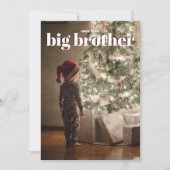 ビッグブラザークリスマス妊娠告知カード 招待状 (正面)