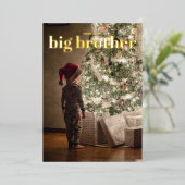 ビッグブラザークリスマス妊娠告知カード 箔シーズンカード (立ち正面)