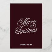 ビッグブラザークリスマス妊娠告知カード 箔シーズンカード (裏面)