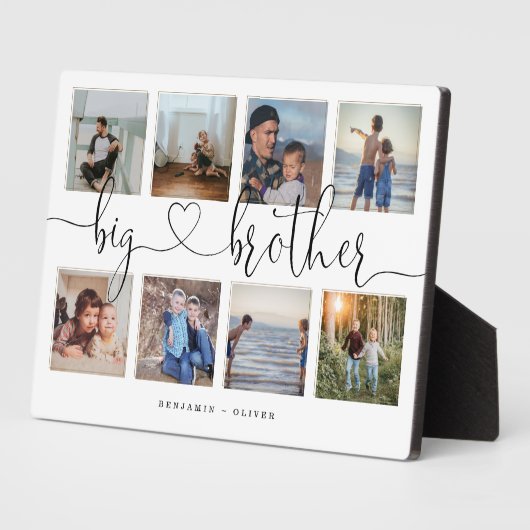 ビッグブラザースクリプト兄弟ギフトフォトコラージュ フォトプラーク (側面)