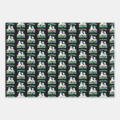 ビッグブラザーズは雪の多くのおもしろい – 休日雪だるま ラッピングペーパーシート (正面2)