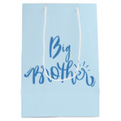 ビッグブラザータイポグラフィモダン文字 ミディアムペーパーバッグ (裏面)