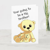 ビッグブラザーテディベアパーソナライズされたグリーティングカード カード (正面)