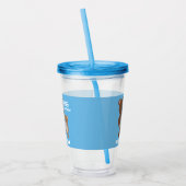 ビッグブラザーテディベア名ブルー アクリルタンブラー (左)