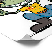 ビッグブラザーハッピーグリーン恐竜の漫画 ポスター (角)