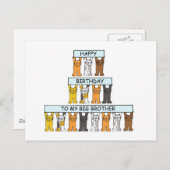 ビッグブラザーハッピーバースデー猫 ポストカード (正面/裏面)