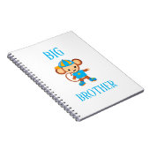 ビッグブラザーパーソナライズされたモンキーカスタム文字 ノートブック (右側)