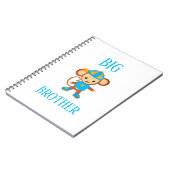 ビッグブラザーパーソナライズされたモンキーカスタム文字 ノートブック (左側)