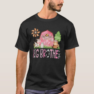 ビッグブラザーピンクファーム動物誕生日キッズマッチン Tシャツ