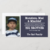 ビッグブラザーベビー到着案内カード 案内状 (正面/裏面)