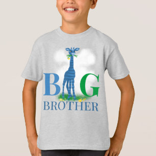 ビッグブラザーボーイのTシャツかわいい背の高い青いキリン Tシャツ