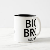 ビッグブラザーマグ |新生児妊娠パーソナライズされた ツートーンマグカップ (正面右)