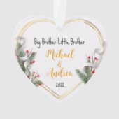 ビッグブラザーラブフォトホリーパイン金ゴールドフレーム オーナメント (裏面)