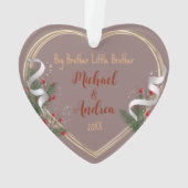 ビッグブラザーリトルシスターラブカスタム写真 オーナメント (裏面)