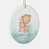 ビッグブラザーリトルシスター兄弟姉妹初めてのクリスマス セラミックオーナメント (右)
