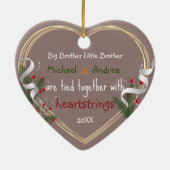 ビッグブラザーリトルシスター引用文カスタム写真 セラミックオーナメント (裏面)