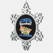 ビッグブラザーリトルブラザー – 野球選手 スノーフレークピューターオーナメント (右)