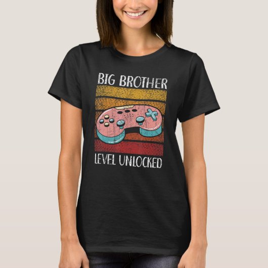 ビッグブラザーレベルアンロック最高の兄貴兄弟愛 Tシャツ (正面)