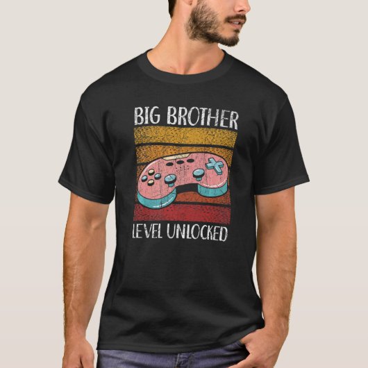 ビッグブラザーレベルアンロック最高の兄貴兄弟愛 Tシャツ (正面)