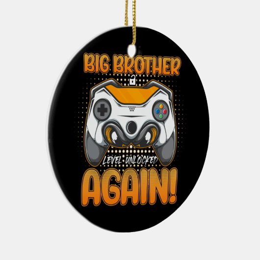 ビッグブラザーレベル再び少年ゲーミングゲーマーのロック解除 セラミックオーナメント (右)