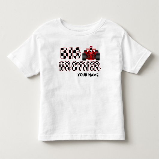 ビッグブラザーレースカーシャパーソナライズされたツ トドラーTシャツ (正面)