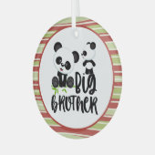 ビッグブラザー付き小さくて可愛いパンドラ引用文 ガラスオーナメント (正面左)