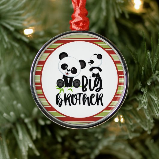 ビッグブラザー付き小さくて可愛いパンドラ引用文 メタルオーナメント (ツリー)