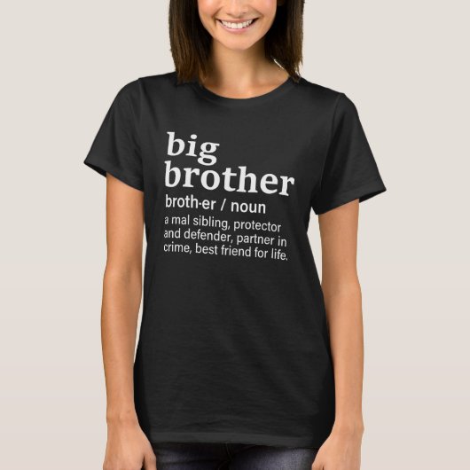 ビッグブラザー定義ビッグブラザー発表Bi Tシャツ (正面)