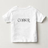 ビッグブラザー文字パーソナライズされたホワイト トドラーTシャツ (裏面)