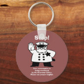 ビッグブラザー文法警察 キーホルダー (正面)