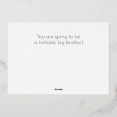 ビッグブラザー新生児フォイルカード 箔シーズンカード (裏面)