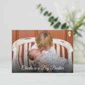 ビッグブラザー新生児写真誕生のお知らせ サンキューカード (スタンド正面)