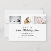 ビッグブラザー新生児写真誕生のお知らせ サンキューカード (裏面)