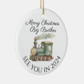 ビッグブラザー新生児妊娠発表デザイン セラミックオーナメント (右)