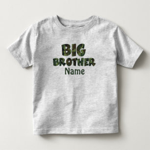 ビッグブラザー迷彩柄パーソナライズされたシャツ トドラーTシャツ