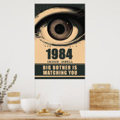 ビッグブラザー1984年ブックリファレンスGeorge Orwell ポスター (キッチン)