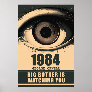 ビッグブラザー1984年ブックリファレンスGeorge Orwell ポスター