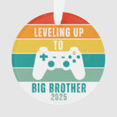 ビッグブラザー2025レトロなゲーマーボーブルをレベリング オーナメント (正面)