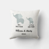 ビッグブラザー&リトルブラザーエレファント，名前をカスタムする クッション (裏面)
