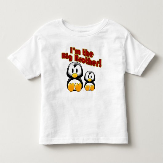 ビッグブラザーTシャツかわいいペンギン トドラーTシャツ (正面)