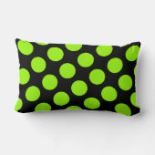 ビッグブラックとグリーン水玉模様アメリカのMoJo枕 ランバークッション (裏面)
