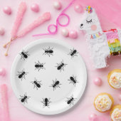 ビッグブラックアリおもしろいントピクニックまたはBBQノベルティ ペーパープレート (パーティー)