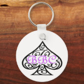 ビッグブラックコックスペード キーホルダー (正面)