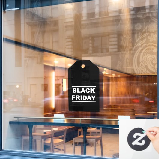 ビッグブラックフライデーセールラベルウィンドウにしがみつく ウィンドウサイン (カフェ窓)