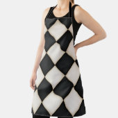 ビッグブラック&アンティークホワイトダイヤモンドラージ エプロン (インサイチュ)