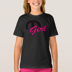 ビッグブラックMとホットピンクモパー女クラシックの子T-Shir Tシャツ