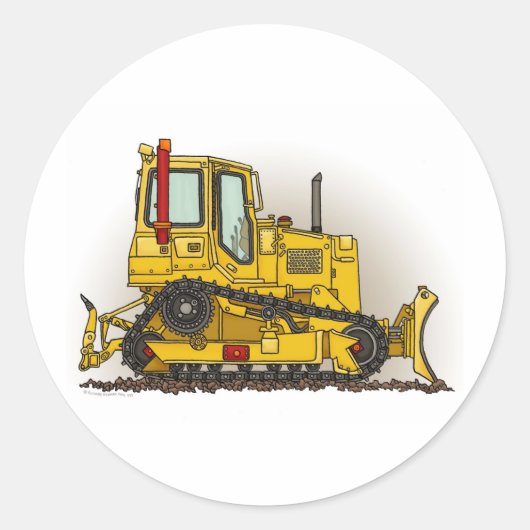 ビッグブルドーザーDozer Kidsステッカー ラウンドシール (正面)